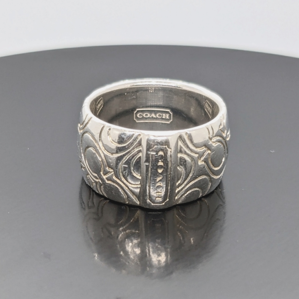 Coach Ring/Band - 925 Sterling Silver